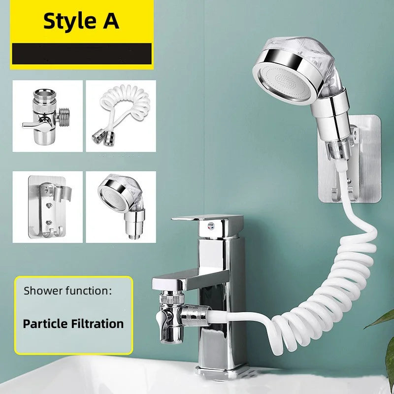 Flexible Shower Head & Faucet Nozzle – Hair Wash & Toilet Spray Attachment