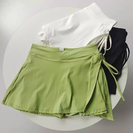Quick-Dry Sports Skirt with Shorts – Yoga, Tennis & Badminton Activewear