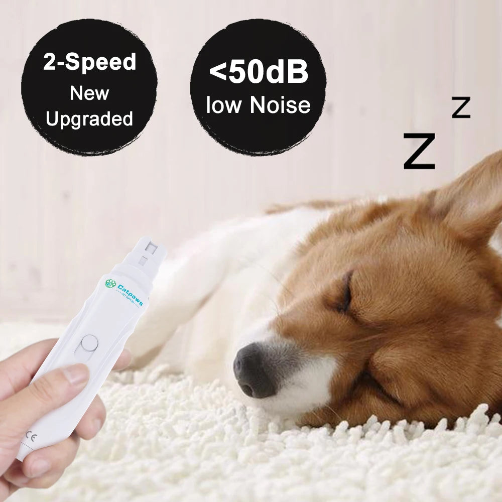 USB Rechargeable Quiet Electric Pet Nail Grinder & Trimmer