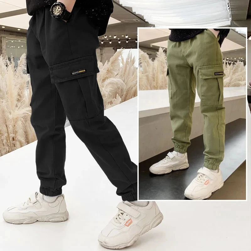 2025 Boys' Casual Long Pants Spring Autumn Kids 3-12Y Outdoor Sports Trousers