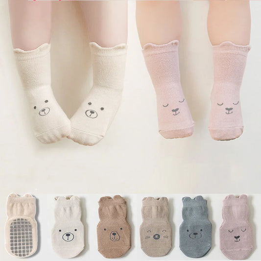 3 Pairs Cartoon Baby Anti-Slip Socks