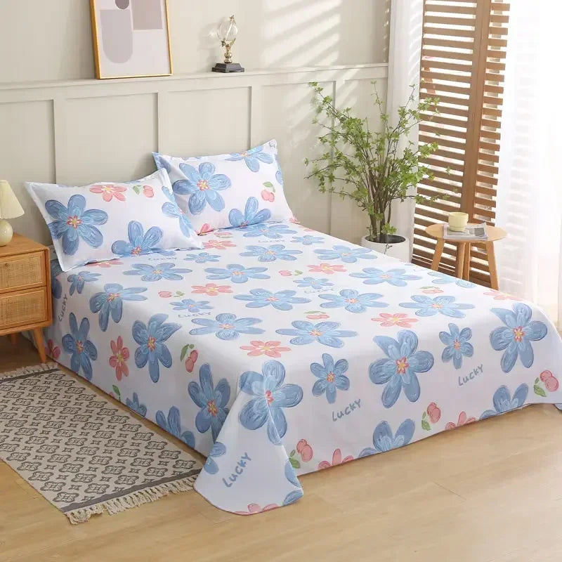 3-Piece Floral Bed Sheet Set – Double, Queen & King Sizes with Pillowcases