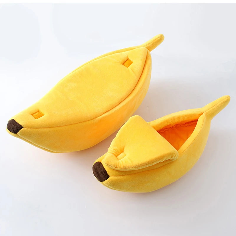 Banana Cat Bed – Cozy, Cute & Portable Pet Cushion
