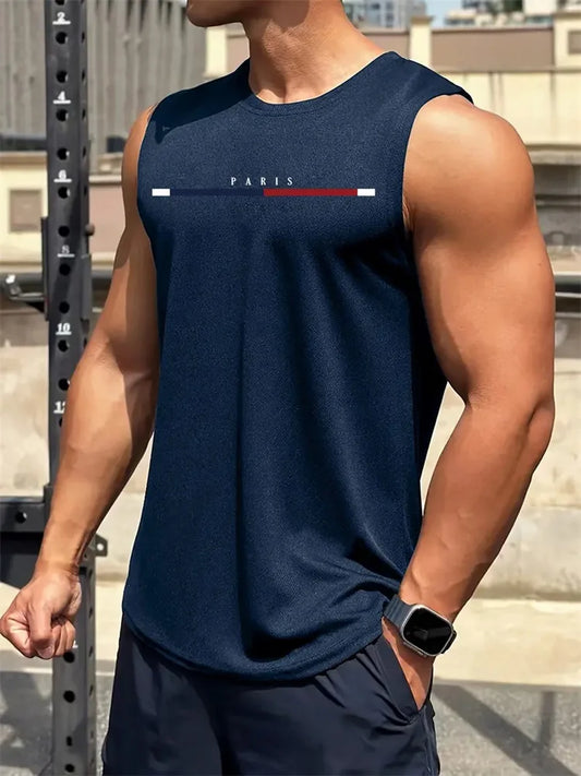 Men's Summer Mesh Vest – Quick-Dry, Breathable, Sleeveless Fitness Shirt