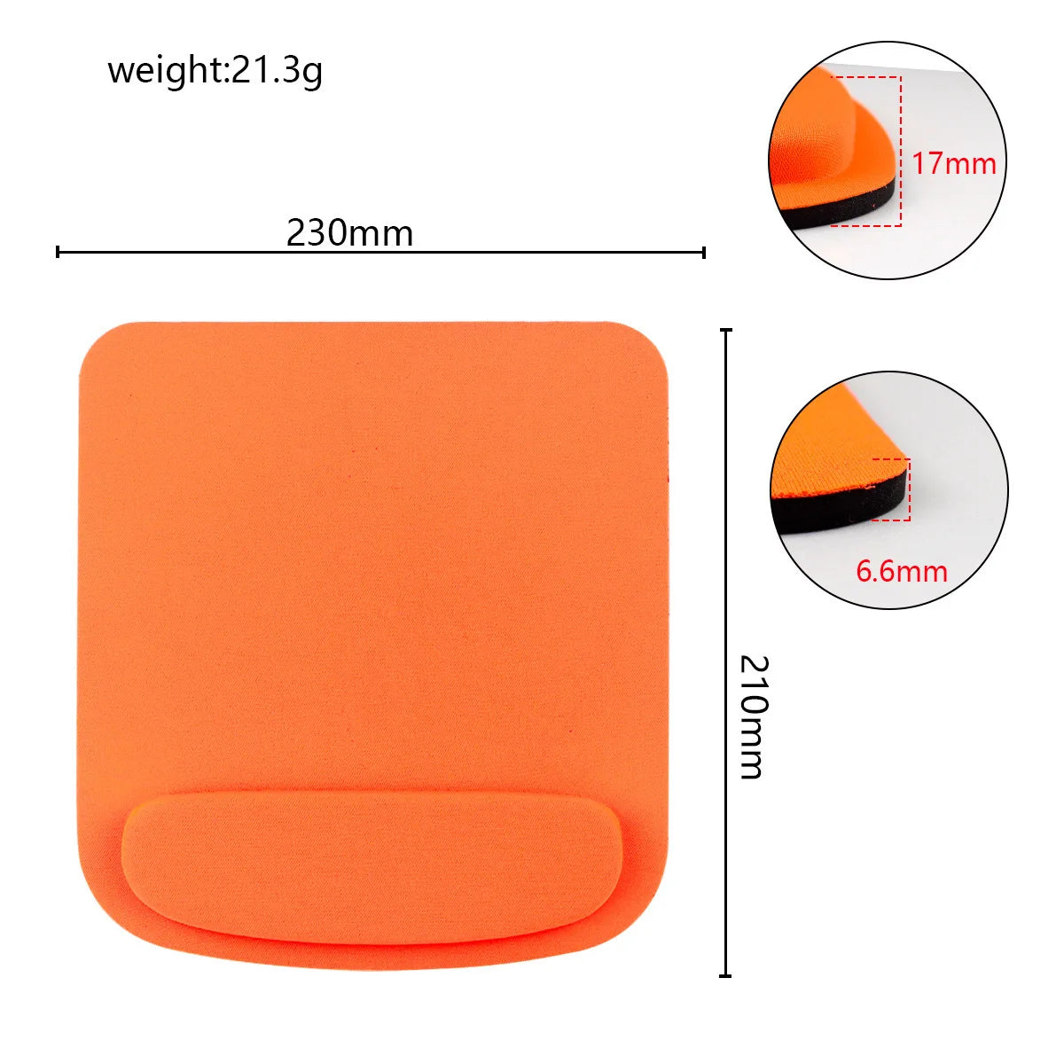 Computer Gaming Mouse Pad – Ergonomic Wrist Rest, EVA Material, Solid Color, Comfortable Desk Mat for Office & Home