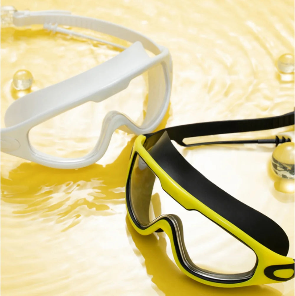 HD Anti-Fog Swimming Goggles – Waterproof Electroplated Large Frame
