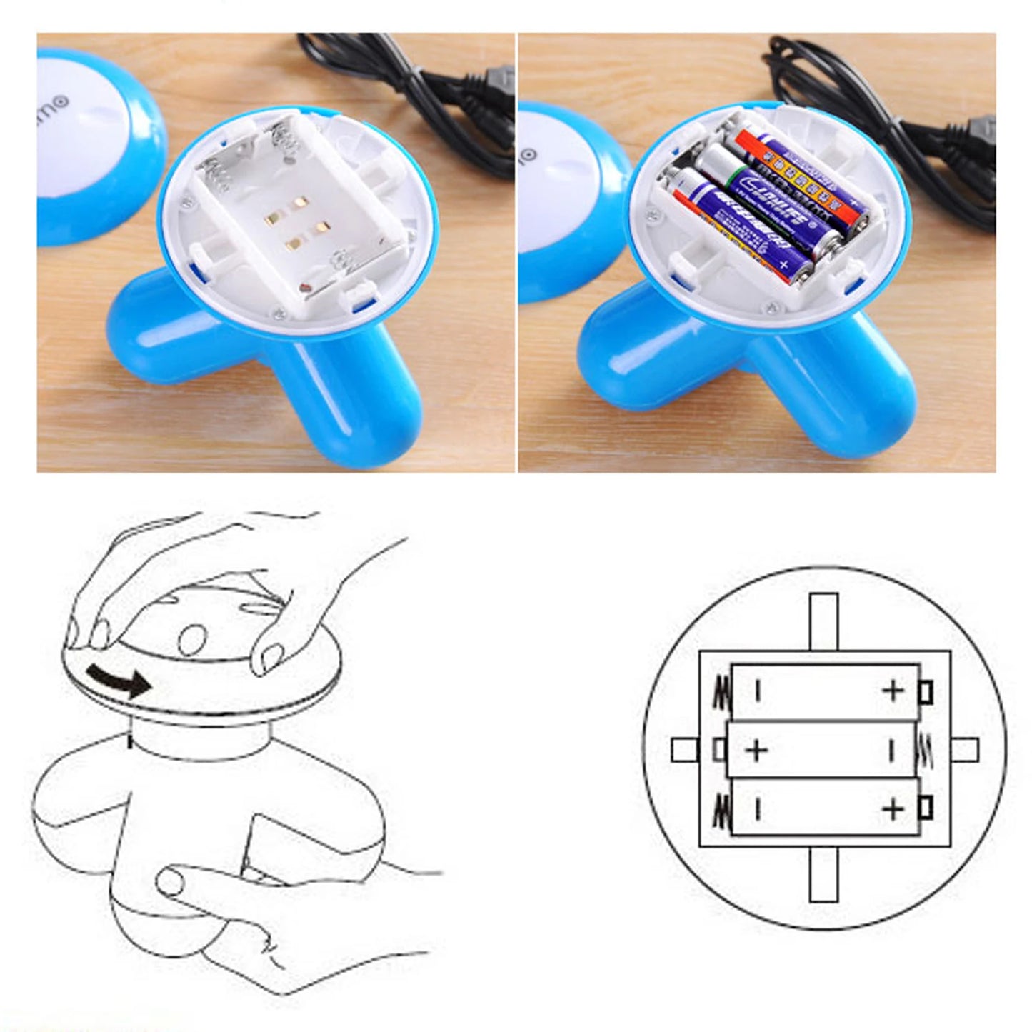 Mini Electric Body Massager – USB Vibrating Handheld Massage Tool