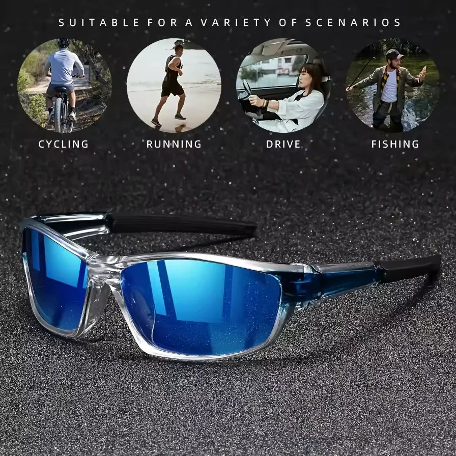 2 Pairs Men’s Sports Sunglasses for Cycling & Driving