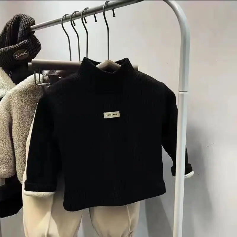 1pc Velvet Winter T-Shirt – Warm, Soft & Stylish Unisex Long Sleeve Top