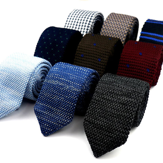 Fashion Knitted Ties for Men & Women – Casual Solid/Striped Narrow Necktie for Business, Wedding, and Daily Wear