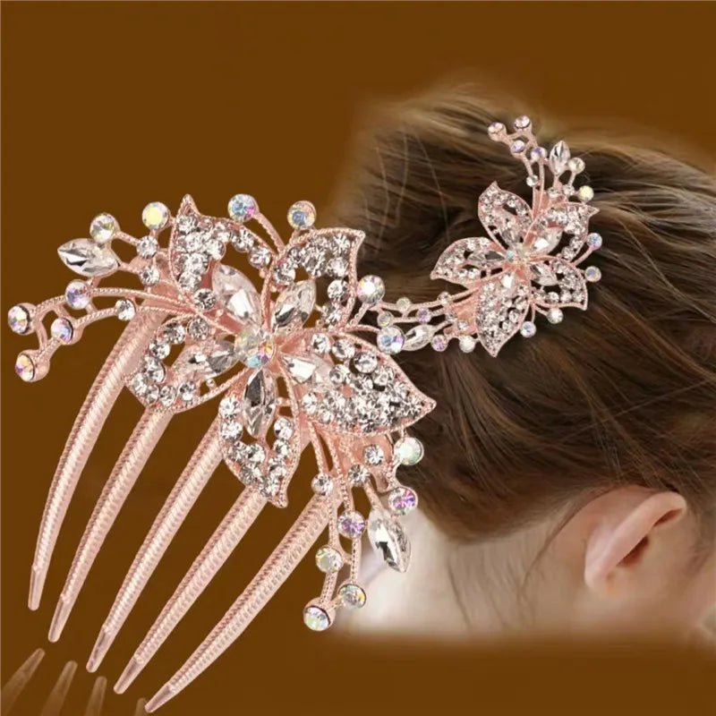 Shop women's bridal rhinestone hair combs, clips, pins, and tiaras for weddings.