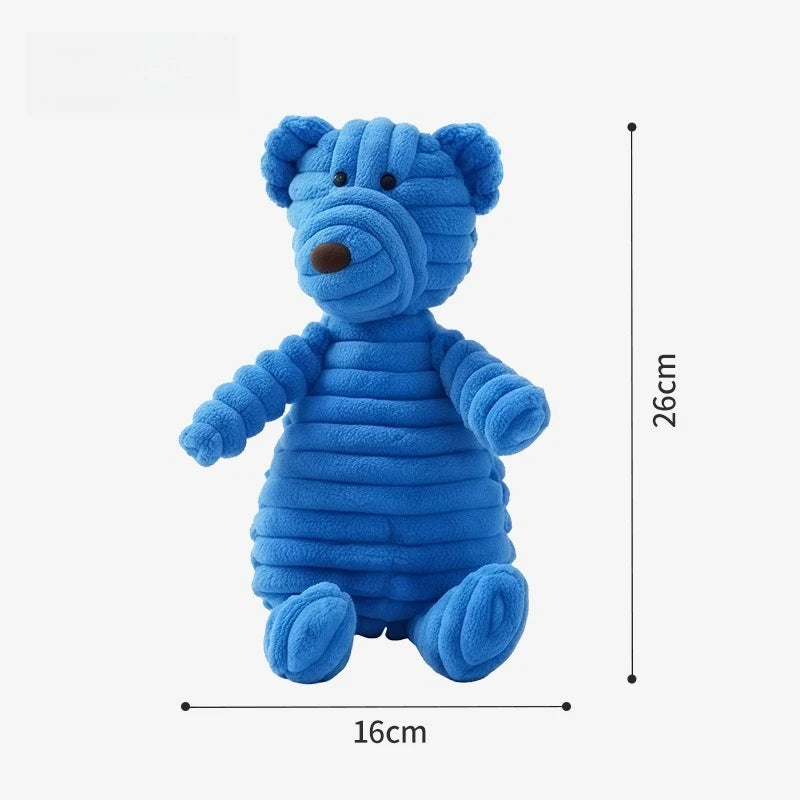 Durable Plush Dog Toys – Squeaky Chew-Resistant Puppy Teething Toy, Interactive Self-Entertaining Boredom Relief for Small & Medium Dogs