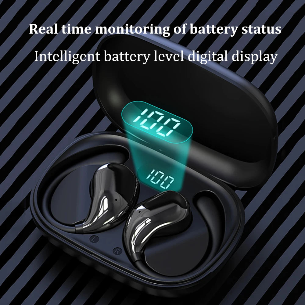 Bluetooth 5.4 TWS Ear Hook Earphones – HiFi, Waterproof, Touch Control