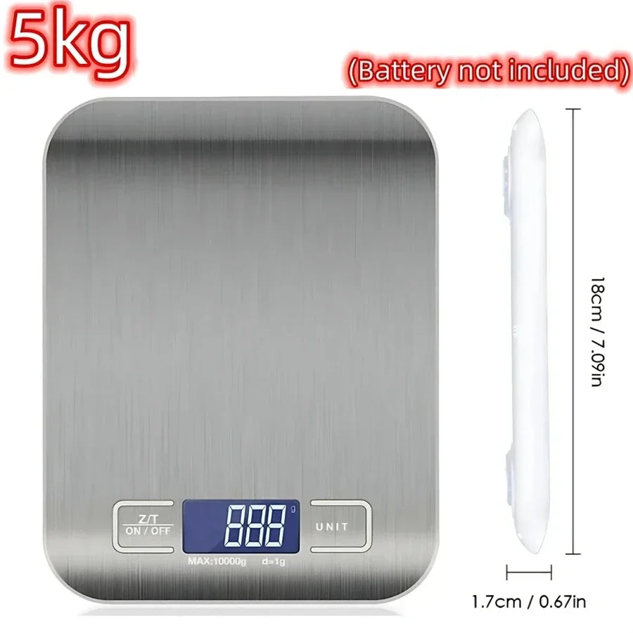 Portable Digital Kitchen Scale – LCD Display & USB Charging