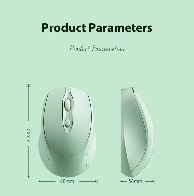 Bluetooth Wireless Mouse – Silent, Rechargeable, Multi-Device Compatible