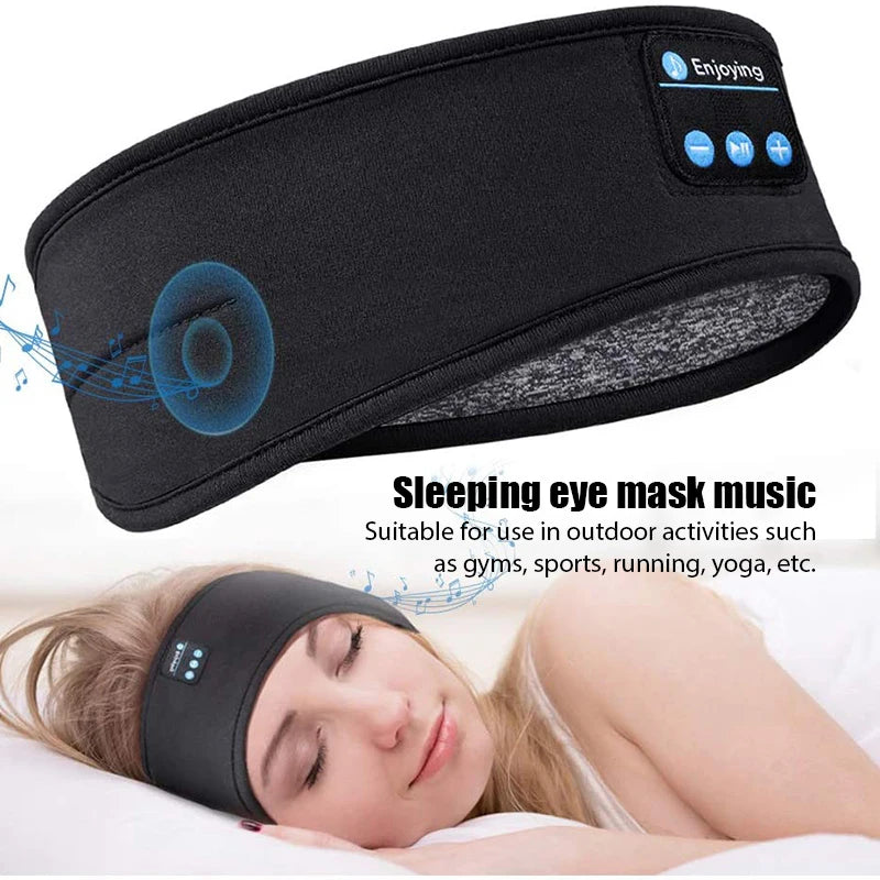 Bluetooth Headband – Wireless Earphones & Music Eye Mask for Sports and Sleep.