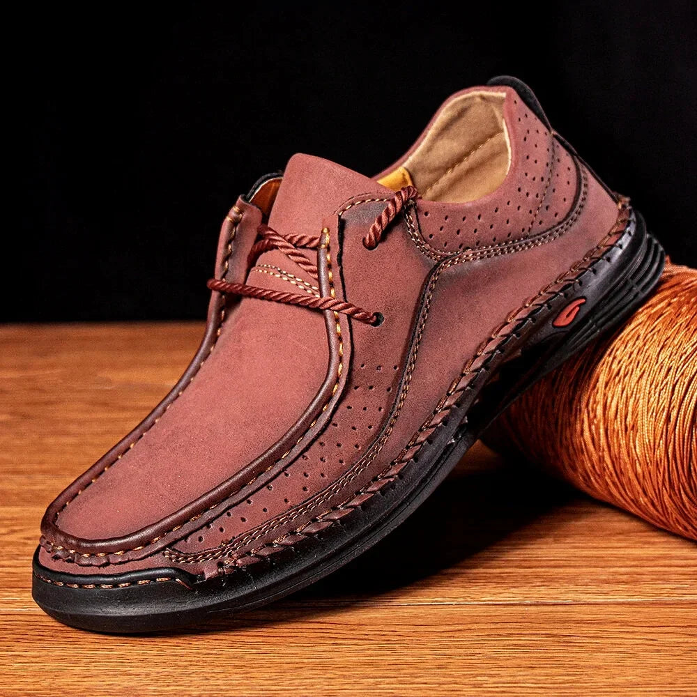 2023 Handmade Leather Casual Sneakers for Men – Comfort, Business, Plus Size