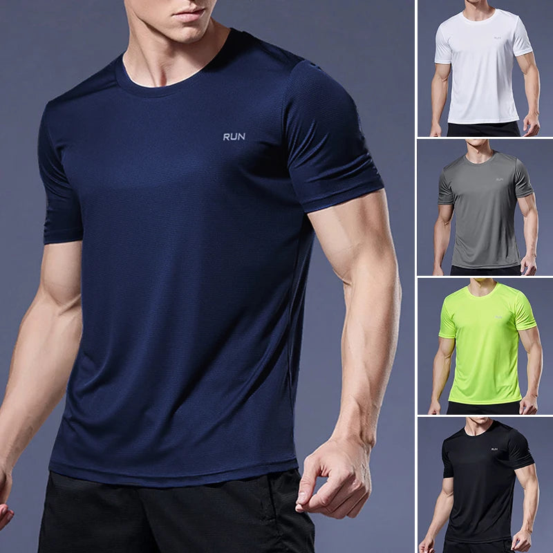 Men’s Quick-Dry Sports T-Shirt – Fitness, Running & Gym Jersey