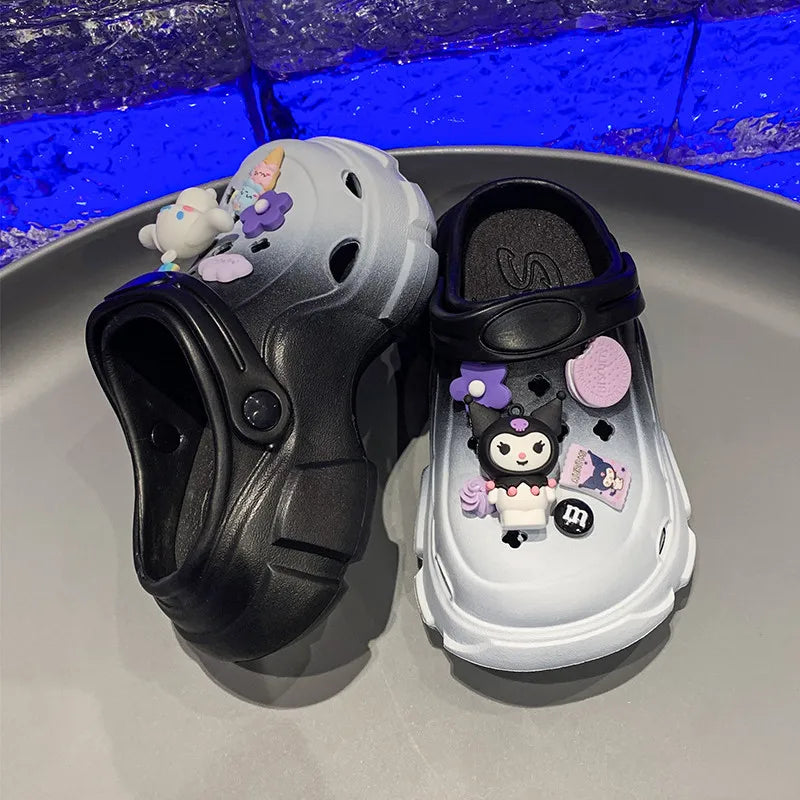 Kids Cartoon Sandals – Sanrio Cinamolol & Kurumi Soft Sole Beach Slippers for Girls