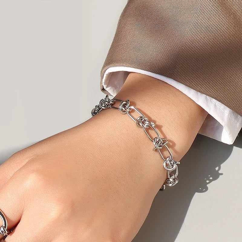 316L Stainless Steel Cuban Chain Bracelet – Unisex Vintage Figaro Punk K-pop Viking Jewelry Gift