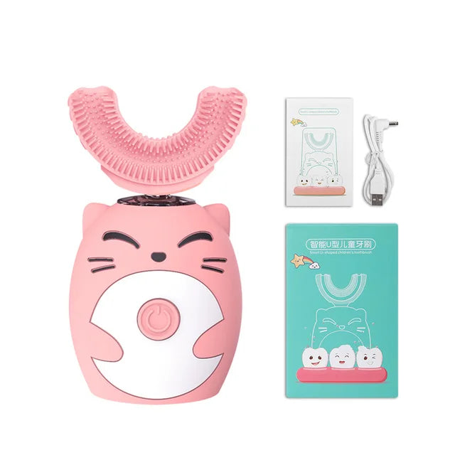Kids U-Shaped Sonic Electric Toothbrush – 360° USB Rechargeable Cleaner