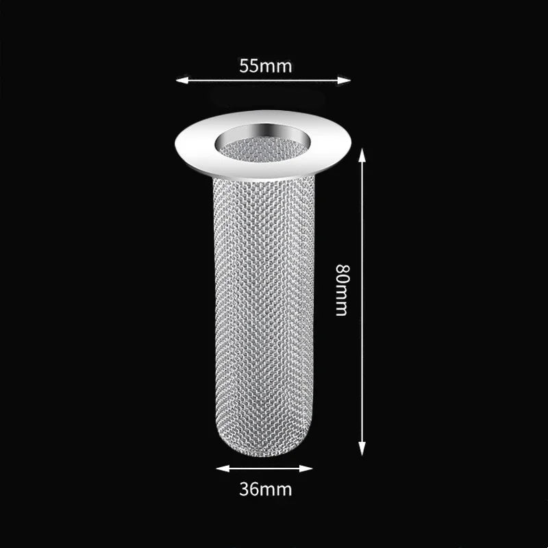 Stainless Steel Floor Drain Filter – Hair Catcher & Anti-Odor Pop-Up Sink Plug