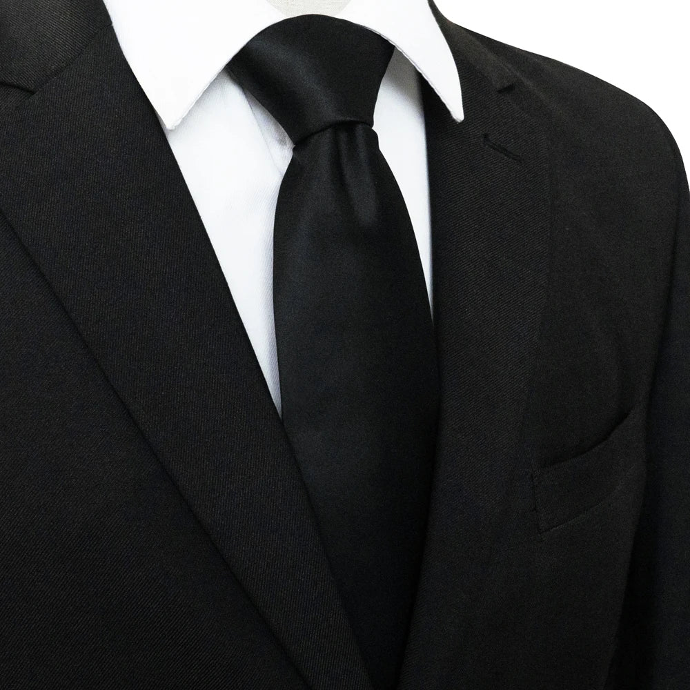 KAMBERFT Men's Classic 8cm Solid Color Satin Necktie Business Wedding Party Tie Gift