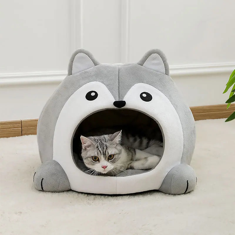 Soft Cat Bed – Cozy House & Cushion for Cats