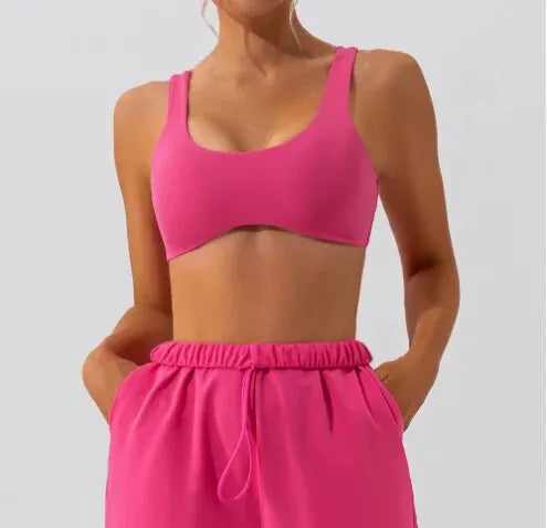 High-Elasticity, Sweat-Wicking Yoga Bra with Breathable, Nude-Like Comfort