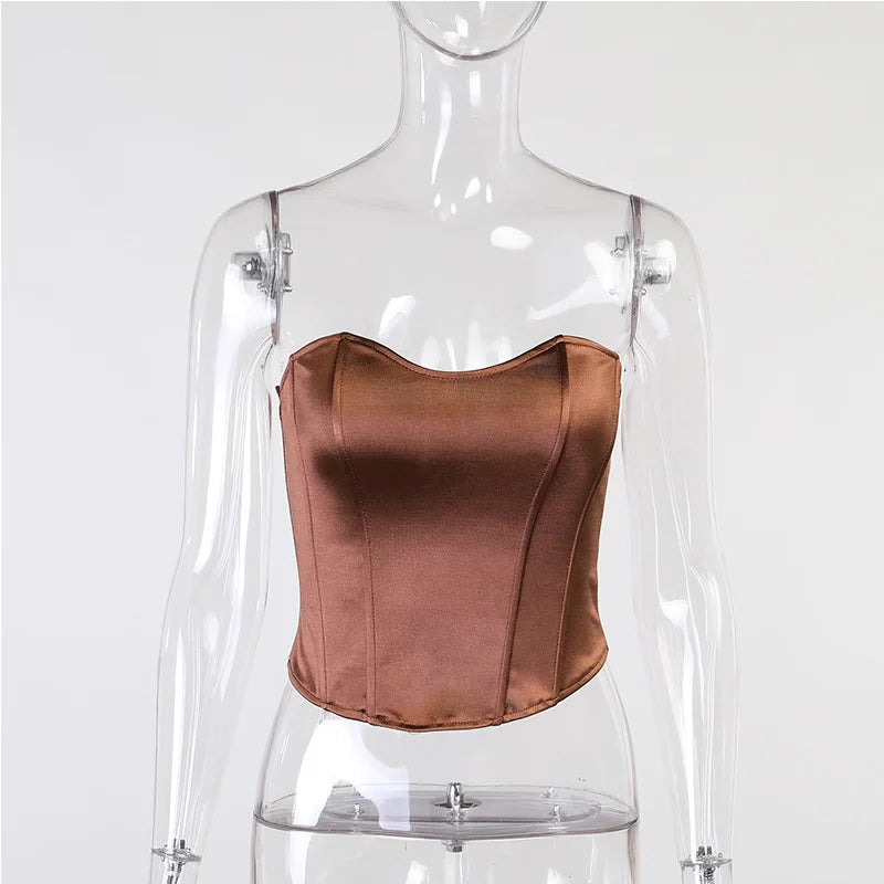 Sexy Strapless Slim Tube Top – Summer 2024