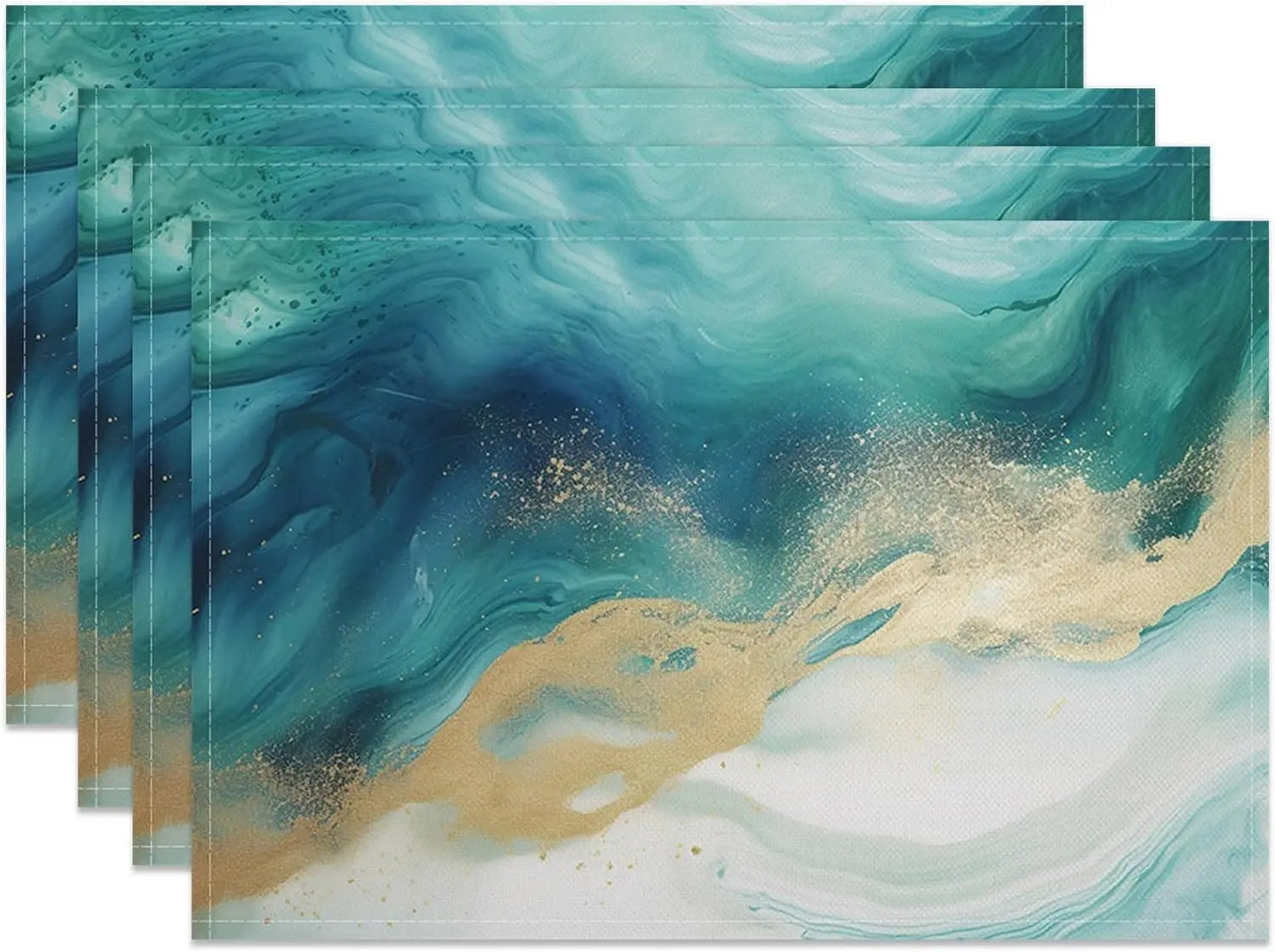 Modern Marble Placemats Set for Kitchen & Dining Table