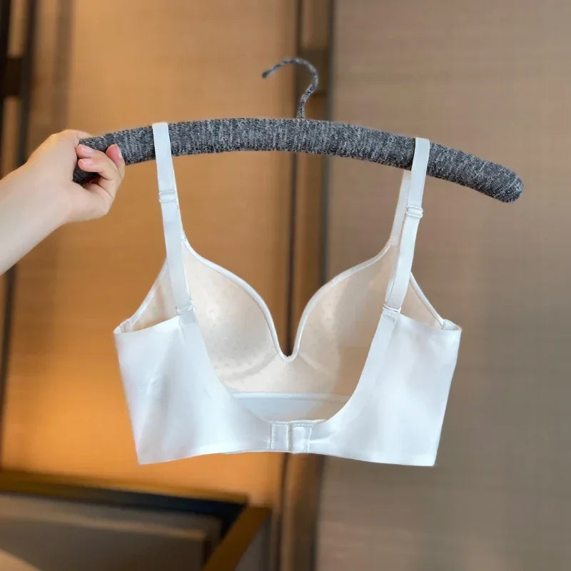 Women’s Backless Push-Up Bra – Seamless Invisible Lace Wedding Lingerie Corset Bralette