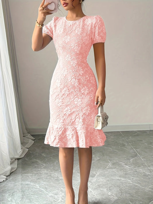 Women's Floral Puff Sleeve Dress