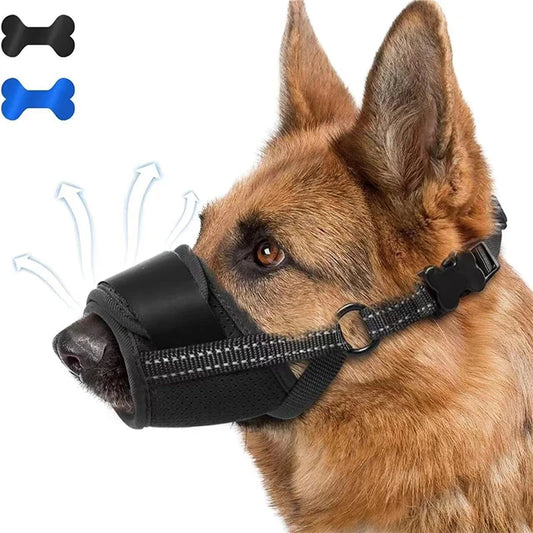 Adjustable Pet Muzzle – Anti-Biting, Barking, and Chewing with Soft Mesh