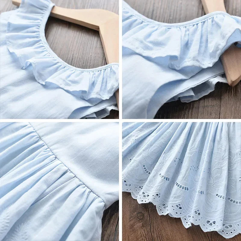 Baby Girls’ Floral Princess Party Dress – Summer 2024