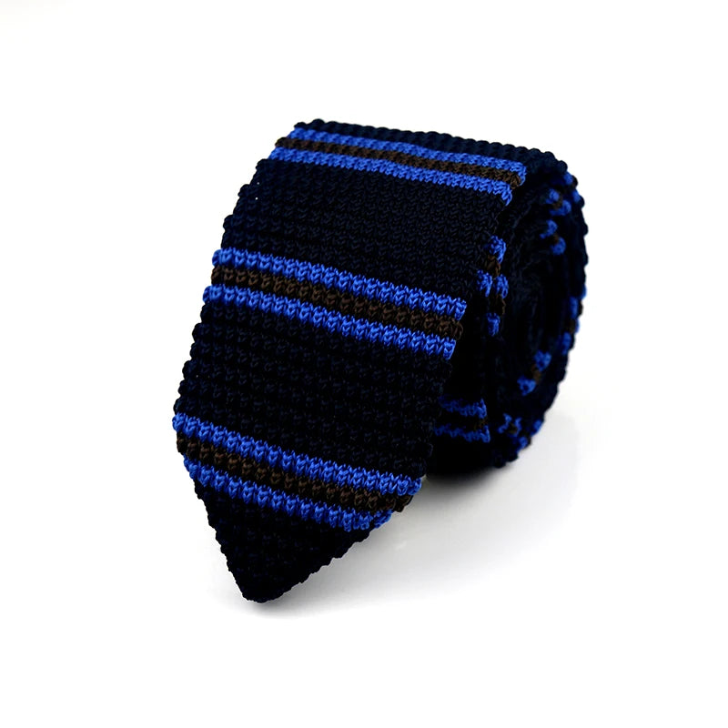 Fashion Knitted Ties for Men & Women – Casual Solid/Striped Narrow Necktie for Business, Wedding, and Daily Wear