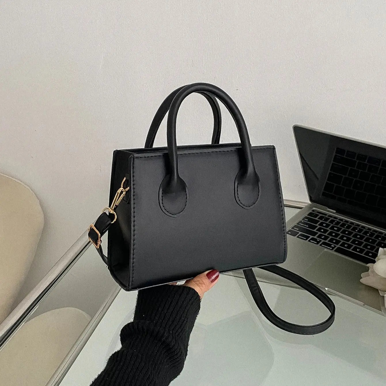 PU Leather Crossbody Tote Bag — Women’s Large-Capacity Travel Shoulder Handbag, Casual Luxury Design