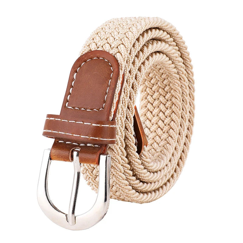 Elastic Woven Belt – Casual, Versatile Fit for Men & Women