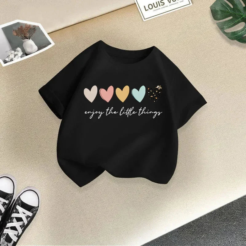 Summer Kids' Casual T-Shirt – Unisex Short Sleeve Baby Top
