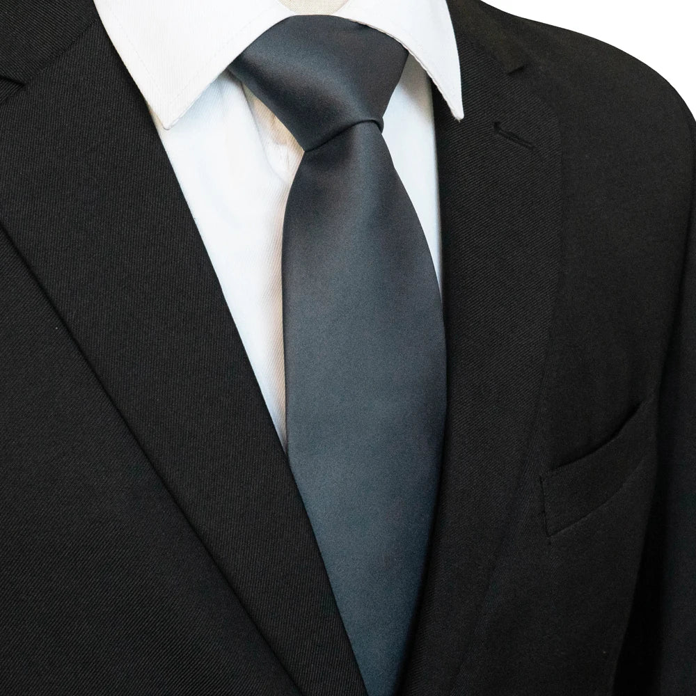 KAMBERFT Men's Classic 8cm Solid Color Satin Necktie Business Wedding Party Tie Gift
