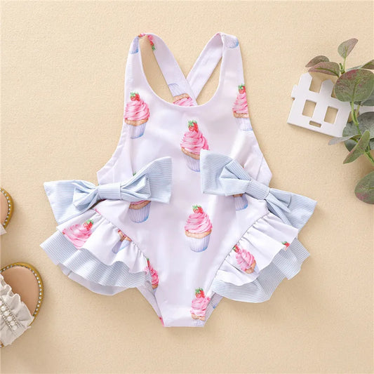 Girls’ 2024 Swimsuit – Toddler & Infant Floral Bikini & One-Piece Swimwear Set