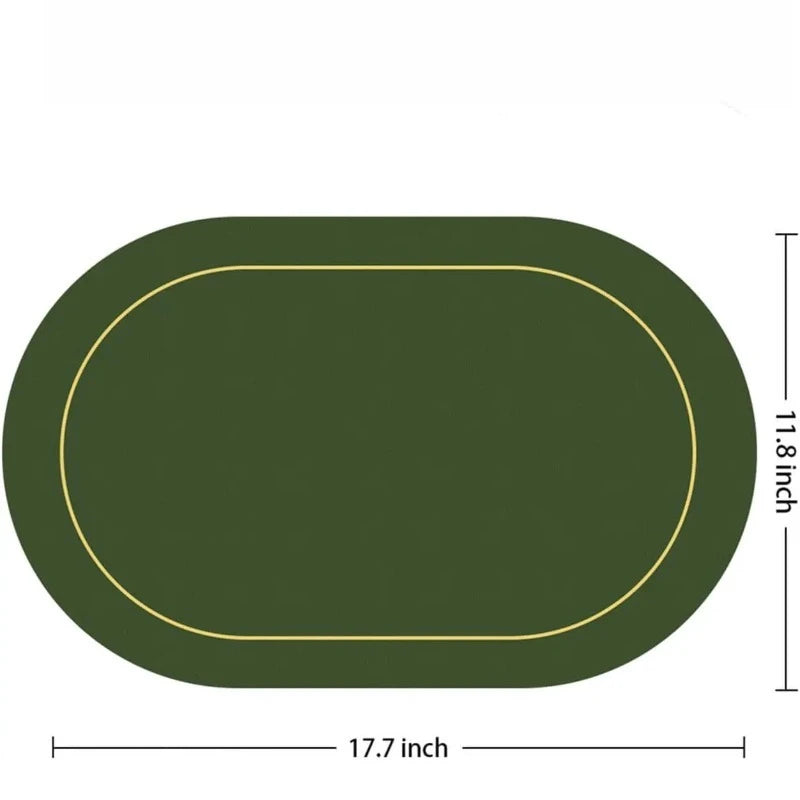 Oval Leather Placemats – Heat Resistant Washable Table Mats