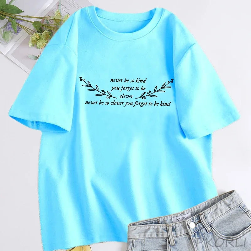 Women’s “Never Be So Clever” Cotton T-Shirt – Short Sleeve Streetwear