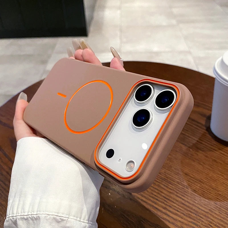 MagSafe Magnetic Wireless Charging Luxury Matte TPU Bumper Phone Case for iPhone 17 / 17 Pro / 17 Pro Max