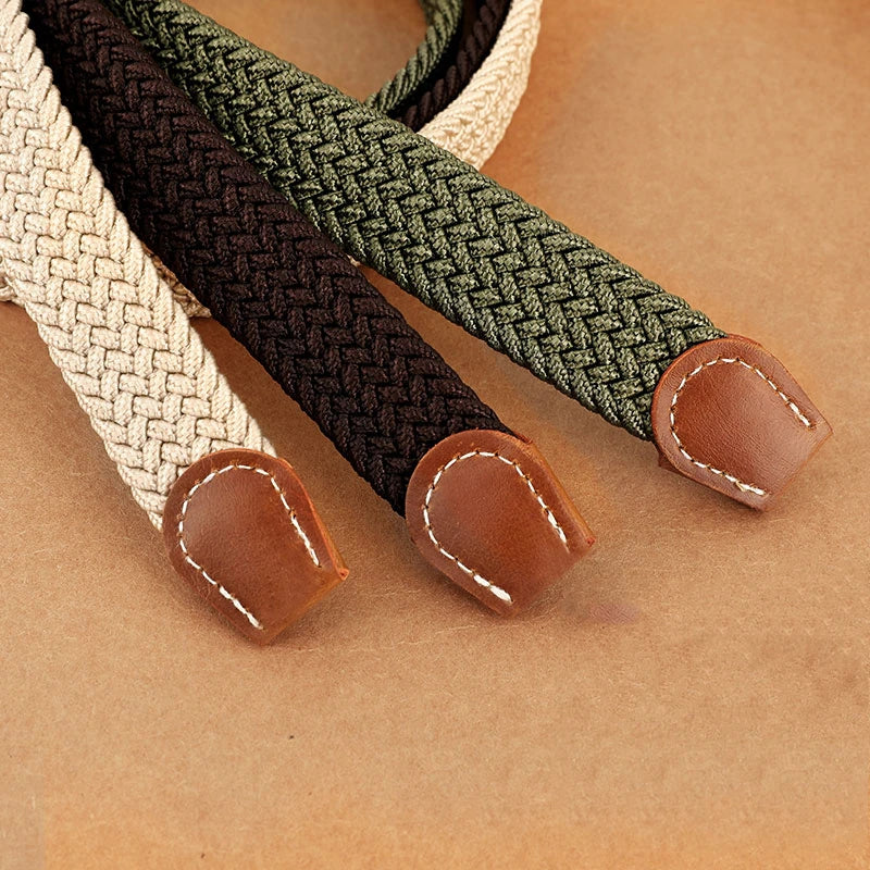 Elastic Woven Belt – Casual, Versatile Fit for Men & Women