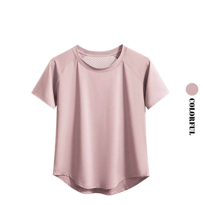 DRUR Women's Yoga Top — Quick-Dry Short Sleeve Gym Workout Shirt