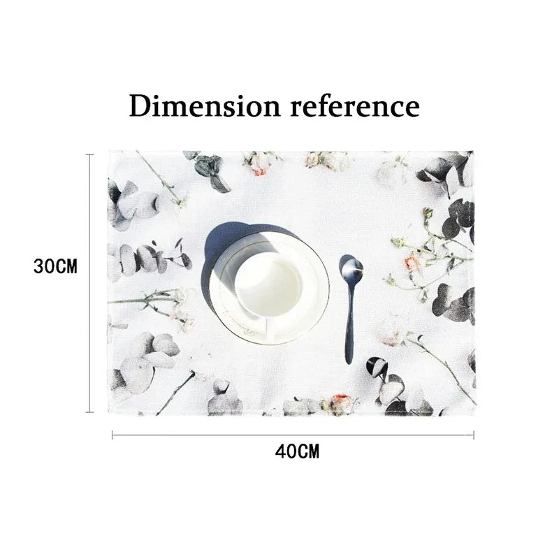 Blue Marble Foil Placemat – Rectangular Table Mat Coaster