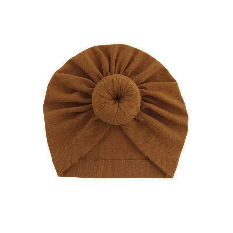 Infant Cotton Turban Hat – Knot Beanie for Baby Girls & Boys