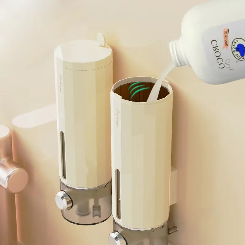 Wall-Mounted Soap & Shampoo Dispenser — Non-Porous ABS Shower Gel Box for Home & Hotel Bathrooms