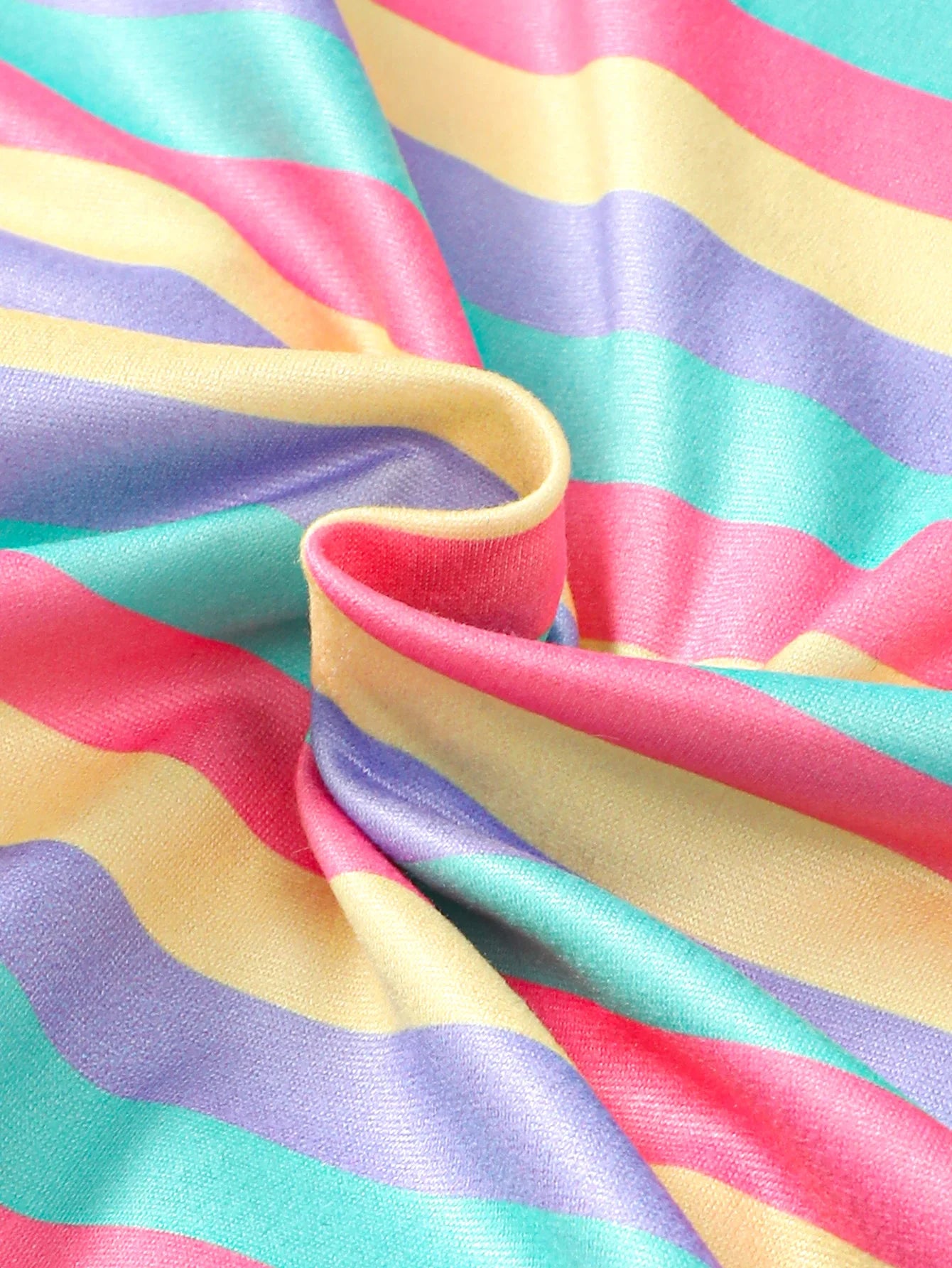 Girls Rainbow Stripe T-Shirt Dress – Cute Summer Casual.